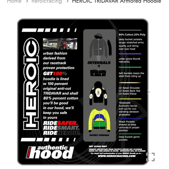 HEROIC TRIDAVAR Armored Hoodie - Picture 7 of 8